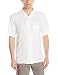 Haggar Men's Short Sleeve Linen Rayon Woven Shirt
