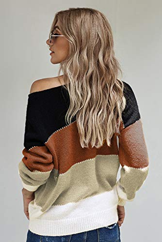 Image of ANCAPELION Women's Casual Sweater Pullover Winter Basic Sweatshirt Long Sleeve Cozy Knitted Jumper Tops Loose Fit
