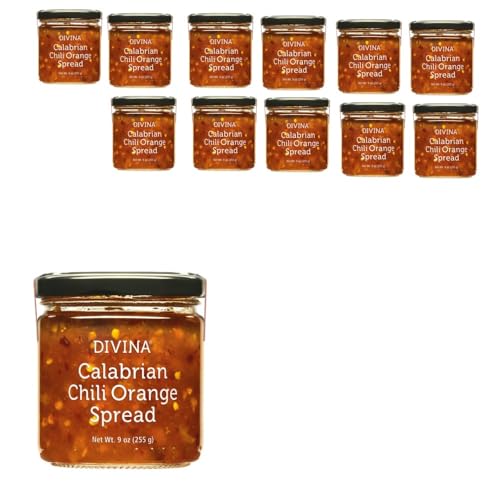 Divina Calabrian Chili Orange Spread, 9 oz, 12 Pack