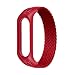 Produktbild GQFDBS Armband Kompatibel mit Xiaomi Mi Band 3/4/5 Ersatz Armband Stoff Geflochten Weichem Nylon Sport Dehnbarer Armbänder, Waschbar Uhrenarmband für Damen und Männer (Rot)