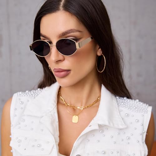 Retro Oval Sunglasses for Women, Stylish Sun Glasses with UV400 Protection, Fashion Accessories Gift3