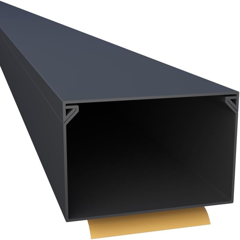 CILSON WDK1212SS 2700030 Kabelkanal Selbstklebend 12x12mm 10m, Schwarz - 10 Stück 1 m / 1000 mm
