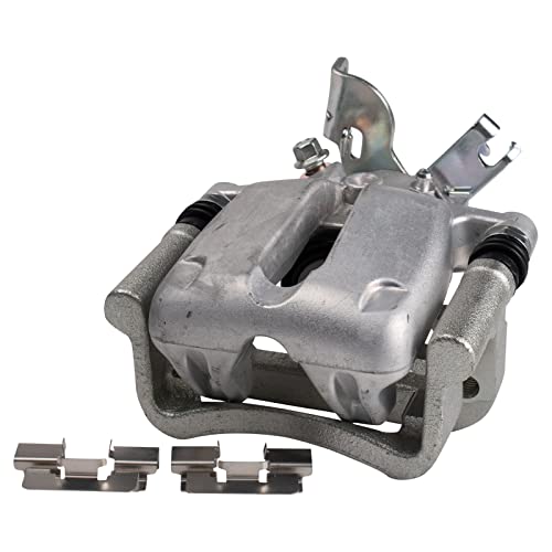 Image of TRQ Rear Driver and Passenger Side Brake Caliper Set Caliper Brackets Hardware Compatible with 12-16 Buick LaCrosse 2.4L L4 12-17 Regal 2.4L L4 13 Chevrolet Malibu 2.4L L4 13 Malibu 2.5L L4