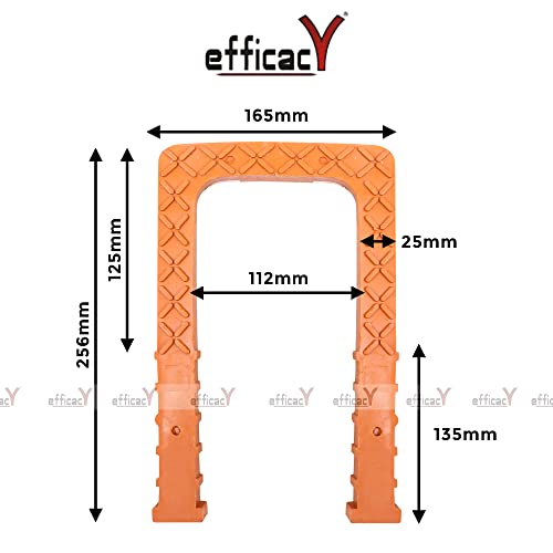 Image of Efficacy Pvc Foot Step Rungs Suitable for Construction Sites, UG Sump Tank, Swimming Pools, Over Head Tanks MS Rod 12 mm Size 265 X 165 X 25 mm (1 Nos)