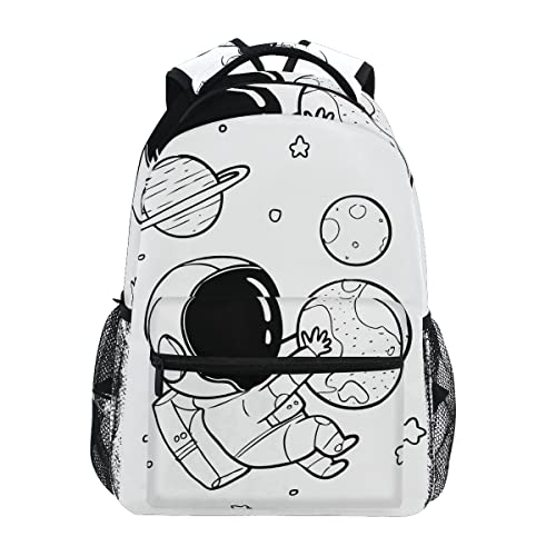 Sac à dos école voyage astronaute blanc idéal pour le collège et les sorties