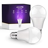 【Ambiente Excelente】¡Brinda una fiesta especial con la bombilla ultravioleta! La luz negra crea un ambiente fantástico que es perfecto para Navidad, fiesta de neón, Halloween, discoteca, iluminación de obras de arte, pinturas o decoración.