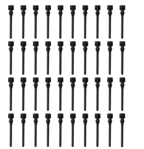 PC Case Fan Mount Screws, 40 Pack, 9mm x 22.7mm Silicone Noise Reducing Mounting Pins, Black Vibration Dampening Rivets for Computer Chassis Cooling
