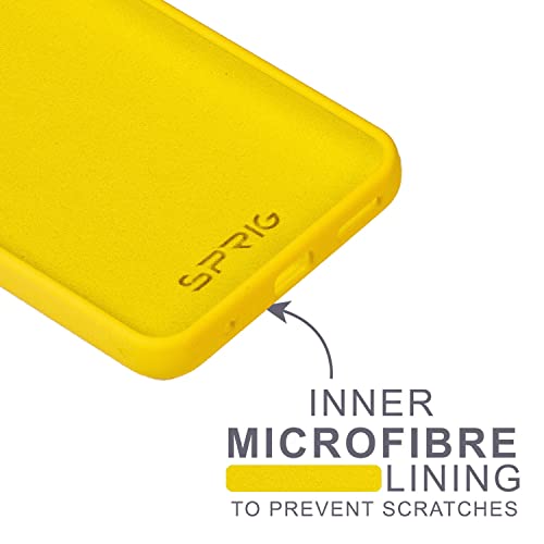Image of SPRIG Compatible with Moto G60 Premium SilkTone Back Cover Drop Tested Shock Proof Mobile Case for Men, Women, Boys and Girls with Camera Protection (Shining Yellow)