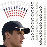 Josuyofo 20Pcs Golf Tee Brim Clip for Hat with 10 Golf Tees, Golf Ball Marker Hat Clips, Golf Tee Holder Hat Clips