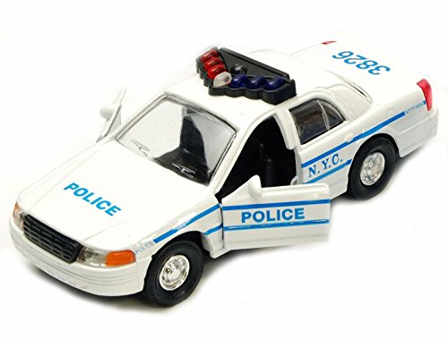 Showcasts NYC Police Car Series, White 9985/2D - 5 Inch Scale Diecast Model Replica, but NO Box