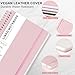 ABERLLS Pink Lined Spiral Journal Notebook with 160 Pages, 8×5.7in, A5 Spiral Notebook, Journaling Notebooks for Work, School, Women, Men, College Ruled Spiral Notebook, Hardcover Leather Journals