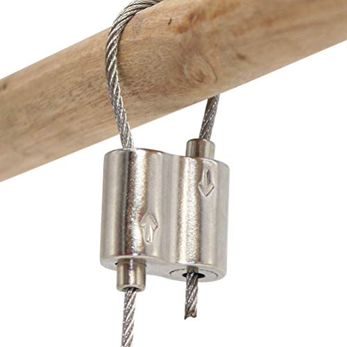 Image of 2-Piece Adjustable Suspension Cable kit for Heavy Frame Picture Photo Mirror Suspension Artwork Pendant 2m x 2mm Stainless Steel Cable