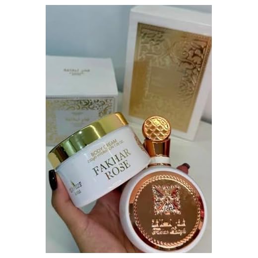 Kit de Perfumes Hakhar Rose, Fragrância Floral Feminina, Frasco Branco e Dourado