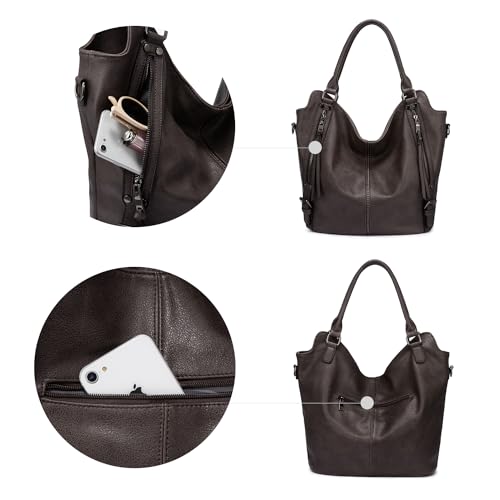 Tote Bag for Women PU Leather Shoulder Bags Fashion Hobo Bags Large Purse and Handbags with Adjustable Shoulder Strap3