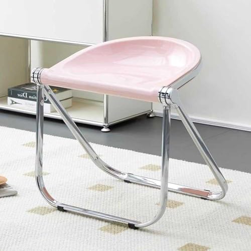 Taburete acrílico plegable transparente portátil para banquetes, bares, oficina en casa, cocina, fácil de plegar, diseño que ahorra espacio, solución de asiento ligera