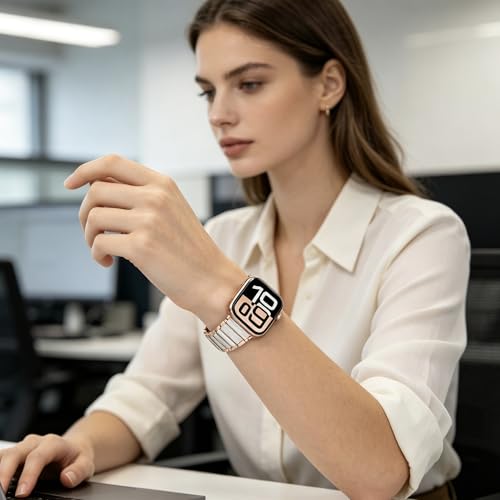 Image of CRIS-BAND Resin Bands Compatible with Apple Watch Series 11 /10 /9 /8 /7 Bands 46mm 45mm 44mm 42mm 41mm 40mm for Women, Strap for iWatch Ultra 3 /2 49mm Series 6 /5 /4 /3 /2 /1 /SE3 Slim Bracelet Wristband