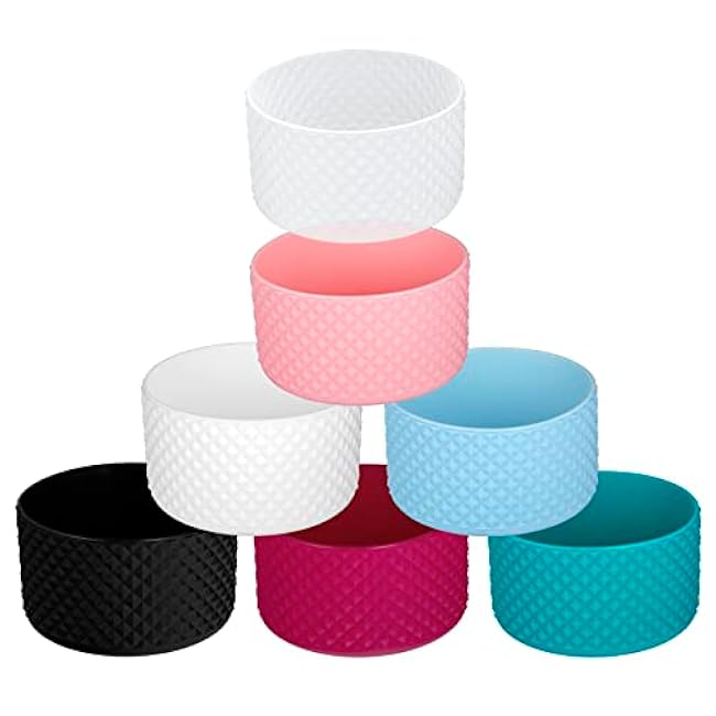 Boot for Stanley/Hydro Flask 12 16 18 20 21 24 32 40 oz Water Bottle, Silicone Hydroflask Boots Protective Bottom Sleeve Cover for Hydro Water Bottles (Clear, Fits 12 to 24 oz Bottles)