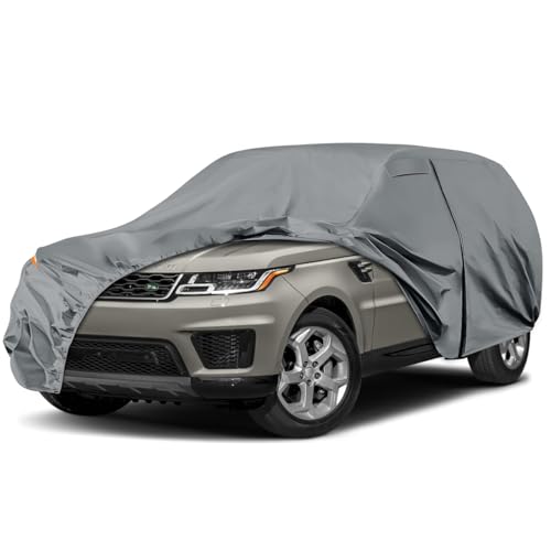 Image of Waterproof Premium Car Covers Replace for 2013-2025 Land Rover Range Rover Sport, 10 Layers Heavy Duty All Weather Car Cover with Zipper Door, Windproof Bands for Snow Rain Dust Protection