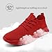 Tennis Shoes Womens Walking Running Sneakers Non Slip Gym Workout Athletic Lightweight Comfortable Fashion Sport Mesh Casual Shoe Red Size 10
