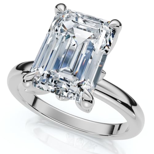 Pompeii 2.05Ct Emerald Cut Certified Diamond Hidden Petal Engagement Ring Gold Lab Grown (E/F,VS1)3