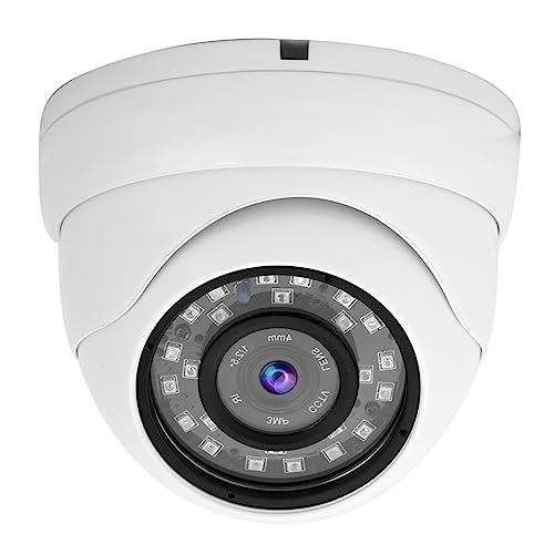 AOWINHIT 1080p Telecamera a Cupola CCTV di Sorveglianza AHD per la Barca per Camion per Autobus, Visione Angolare di 120 Gradi, Visione Notturna 14DED, Design Leggero (Bianco)