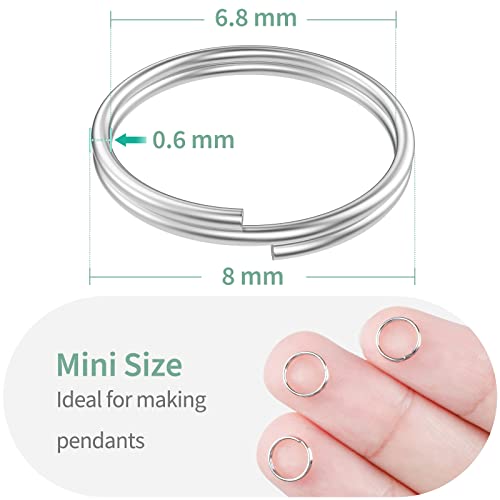 Uniclife 8 Mm Metal Split Jump Rings Double Loops 500 Pcs Mini Ring Connectors For Jewelry Necklaces Bracelet Earrings And Crafts Ornament #TOP1
