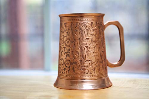 20 Oz Alchemade Copper German Beer Stein - Handcrafted Antique Mug, Best Copper Tankard Mug Gift For Beer Or Moscow Mule Lover - Good For Any Beverage - Thumbnail 2