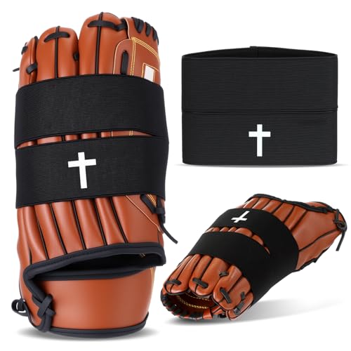 Simgoing Christian Cross Softball Baseball Glove Wrap, Cross Style