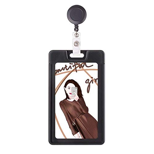 Porte-carte rétractable Beautiful Girl aux finitions artistiques premium