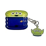 Keychain Charm Soft TPU Case Compatible with Apple AirPods 1 2 3 4 Pro Toy Story Pixar Cartoon Anime Cool Fun Cute Lovely Adorable Kids Boys Girls (Space Alien, for AirPods 3rd)