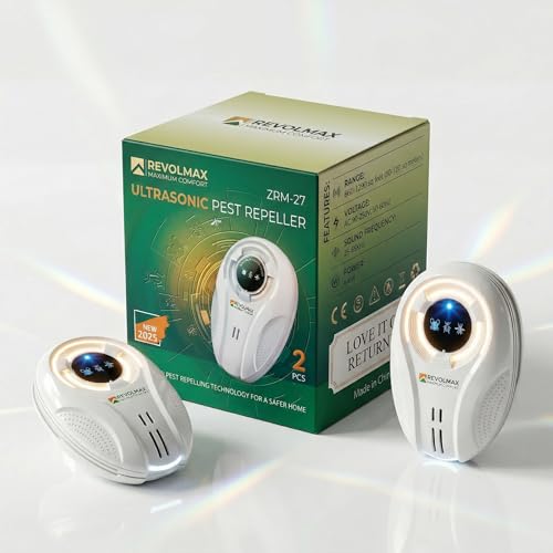 Image of T-27, Ultrasonic Pest Control Repeller - Electronic & Ultrasound, Indoor Plug-in Repellent - Get rid of - Rodents, Mice, Squirrels, Bats, Insects, Bed Bugs, Ants, Fleas (2 Pack)