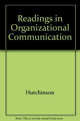 Readings in Organizational Communication 0697127702 Book Cover