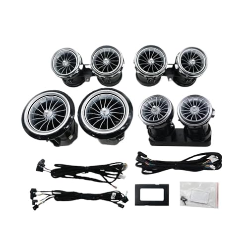 Car Accessories 64 Color LED Air Condition Vent Outlet Turbine Air Vent,Compatible with Mercedes E Class Coupe C238 2016-2022(64 Color 1 Set2)