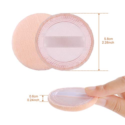 5X Powder Puff, Applicator Cotton Round Makeup Powder Sponge, Air Cushion Puff With Ribbon, Face Powder Puffs For Loose And Foundation,3.15 Inch (Orange) #TOP4
