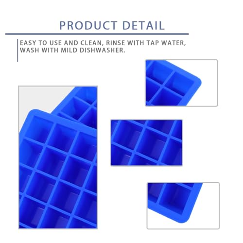 Juego 2 moldes silicona para hielo 20 cubos azul miniatura 5