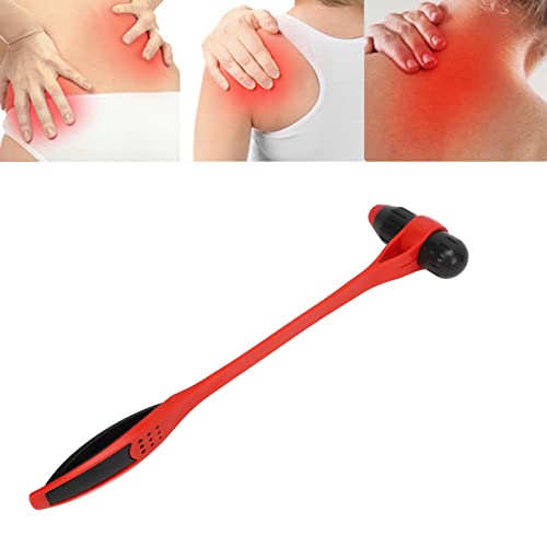 Body Massage Hammer, Elastically Bendable Massager Massor Red Black Rubber, Manual Spinal Massager for Relieve Body Stress