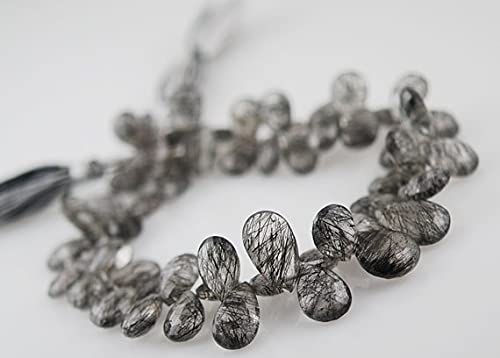 Quartz rutile facetté poire pour créer des bijoux personnalisés fins