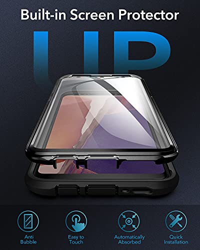 Youmaker Kickstand Case For Galaxy S8, Full Body With Built-In Screen Protector Heavy Duty Protection Shockproof Rugged Cover For Samsung Galaxy S8 5.8 Inch - Black/Black #TOP1