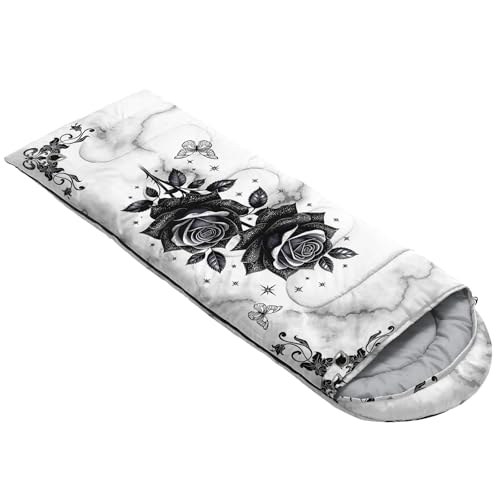 Image of QOOMO Ball Flower Camping Sleeping Bags,3 Season Warm & Cool Weather,Lightweight,Waterproof Sleeping Bags for Adults & Kids,Traveling,and Outdoors,Camping Gear Equipment