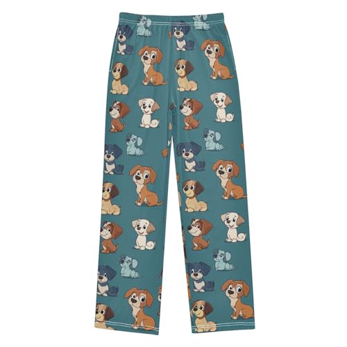 visesunny Boys' Pants Dogs Jogger Pants Elastic Waist Long Bottoms Trousers with Pockets