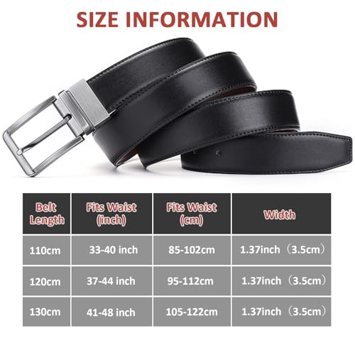 Reversible Genuine Leather Belt – Classic Foldable Design for Jeans or Casual Pants4