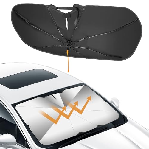 Coche Parabrisas Sombrilla Paraguas para Land Rover Discovery/Discovery Sport,Parasol Plegable Protector Solar Paraguas Parasoles Protección Rayos UV Accesorios.,137 x 72 cm