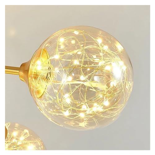 Lampe suspendue de chevet chambre à coucher luminaire doré chaud