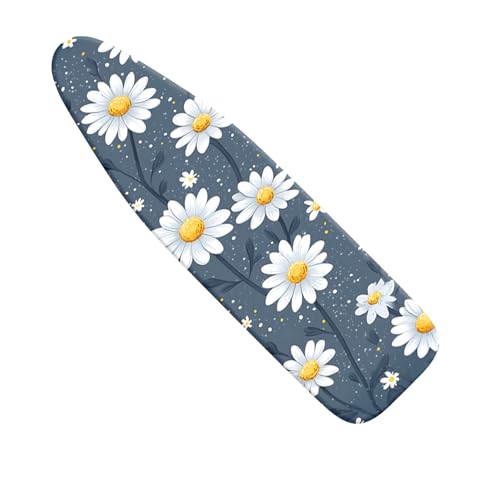 Image of Ironing Board Cover 15x54 Inch- Standard Cotton Cover with Strong Elastic Edge & Stain Resistant Surface (Daisy, 15 inch x 54 inch)