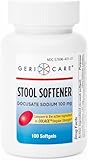 GeriCare Docusate Sodium Stool Softener - 100mg Gentle Stimulant Laxative Softgels for Men & Women- Constipation Relief - Adults Daily Bowel Movement Laxative (Pack of 1)