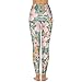 KevaMolly Yoga Pants with Phone Pockets for Women High Waisted Leggings Petite Length Workout Activewear Y2k Floral Print