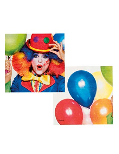 Boland NIEUW servetten clown, kleurrijk, 33x33 cm, 12 stuks