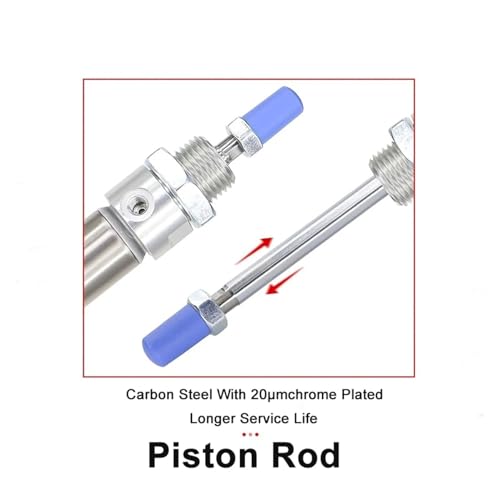 Vérin pneumatique MA20 contre la corrosion mini cylindre inox course 175mm - 5