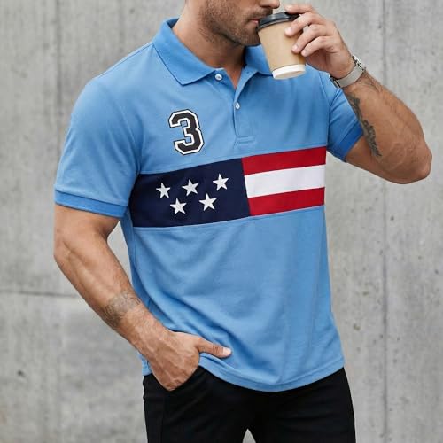 Image of Men's Polyster Stretchable Polo T-Shirts Half Sleeves Regular Fit T-Shirt for Everyday Wear