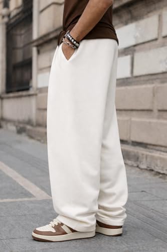 Image of Rockwell Men's Baggy Sweatpants | Cotton Terry Relaxed Fit Joggers for Men | Oversized Streetwear Track Pants | Casual Gym & Everyday Wear| 007